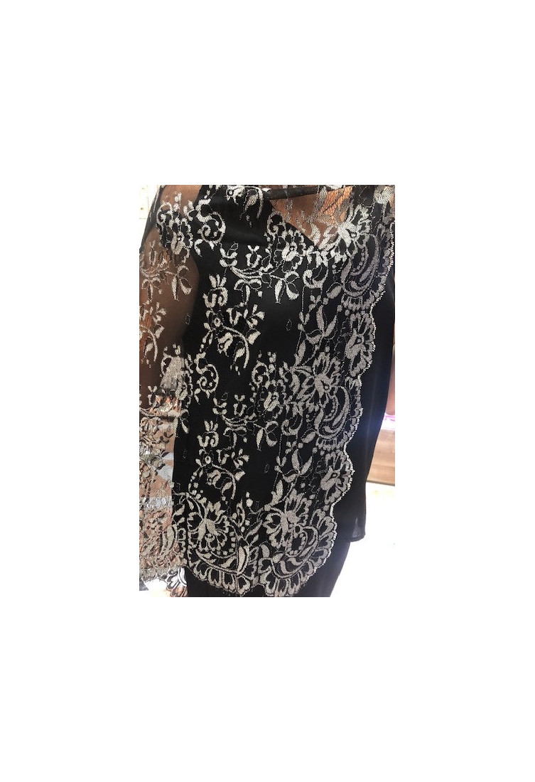Mantilla máquina 100*220 negro-plata