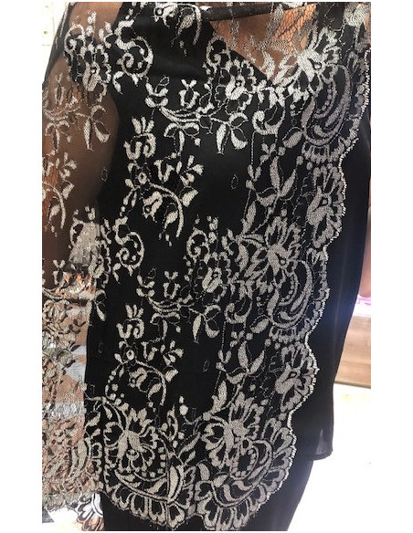 Mantilla máquina 100*220 negro-plata
