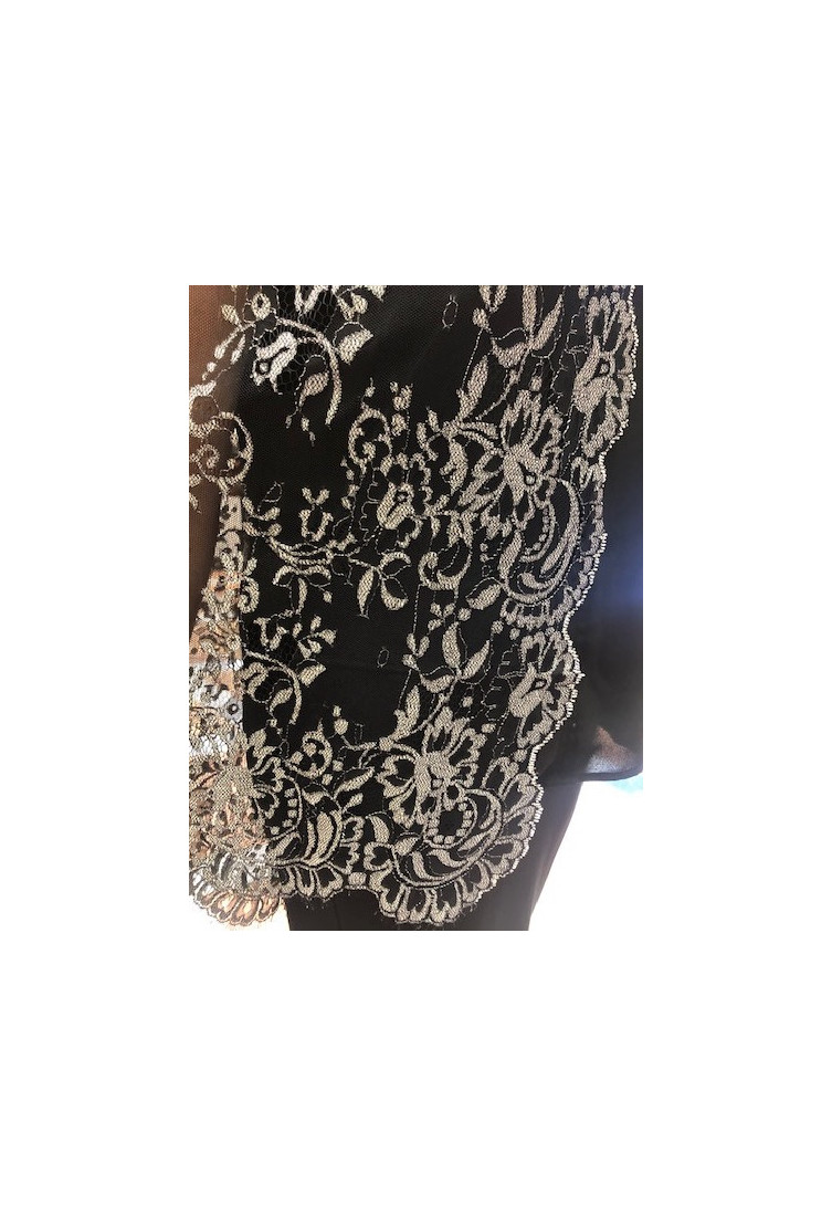 Mantilla máquina 100*220 negro-plata