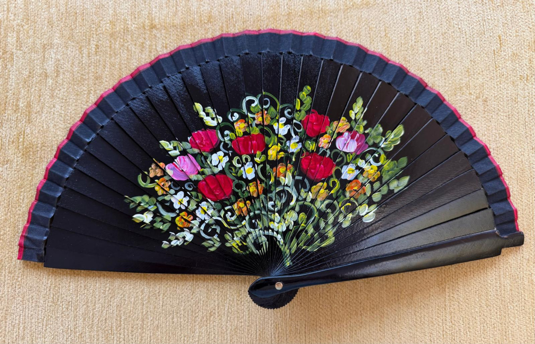 Abanico bolso flor