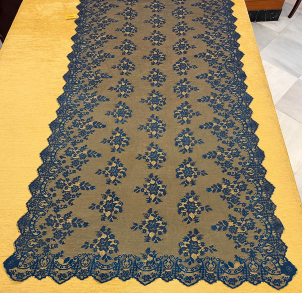 Mantilla máquina azul marino 120*240