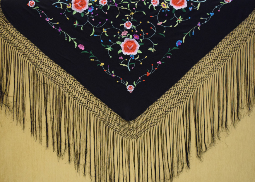 Mantón mano seda 115cm