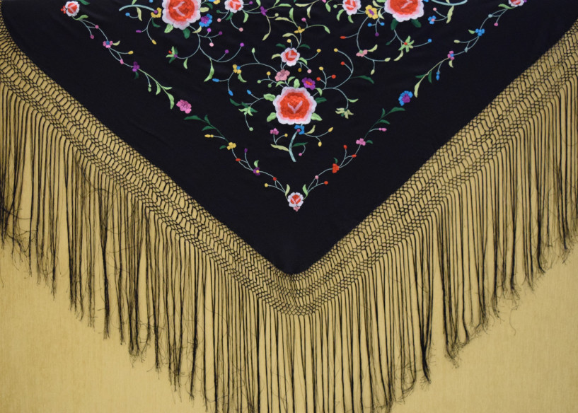 Mantón mano seda 115cm