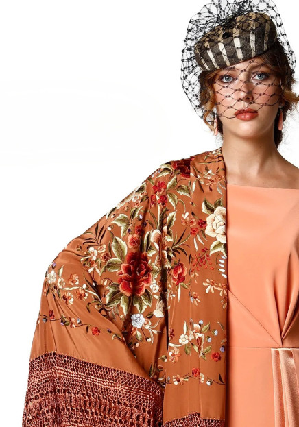 Mantón mano seda 140cm