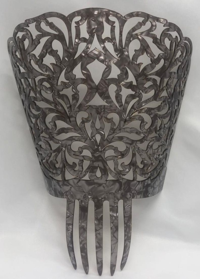 Peina nacar plateada 17cm