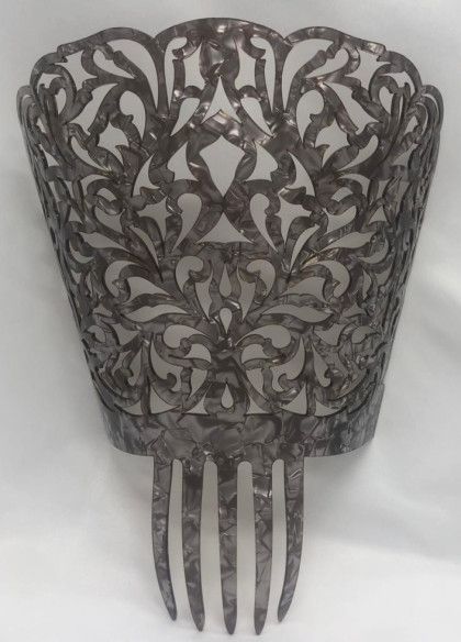 Peina nacar plateada 17cm