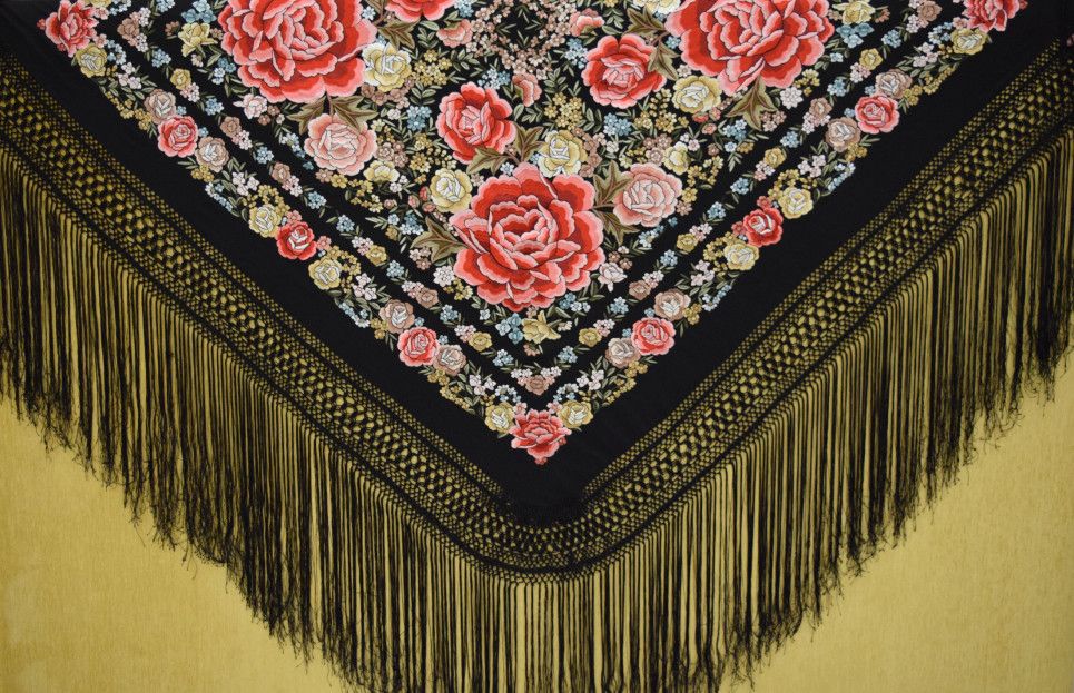 Mantón mano seda 140cm