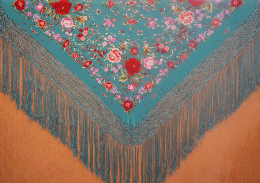 Mantón mano seda 140cm
