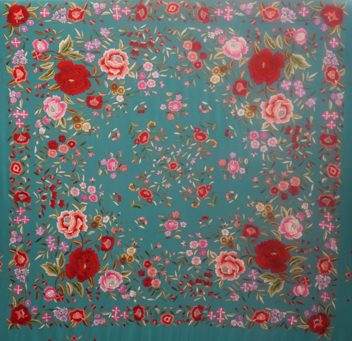 Mantón mano seda 140cm