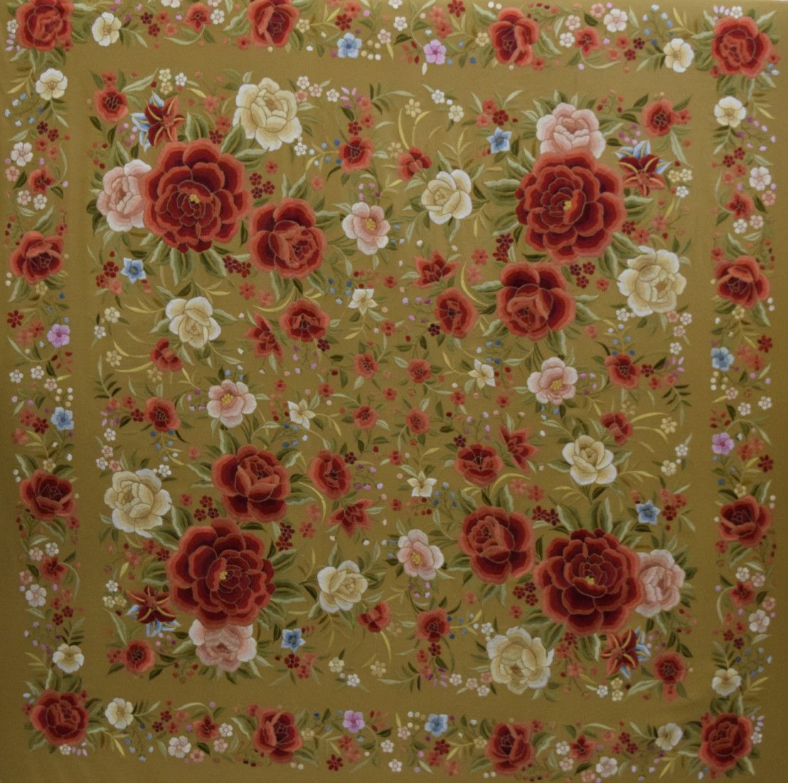Mantón mano seda 140cm