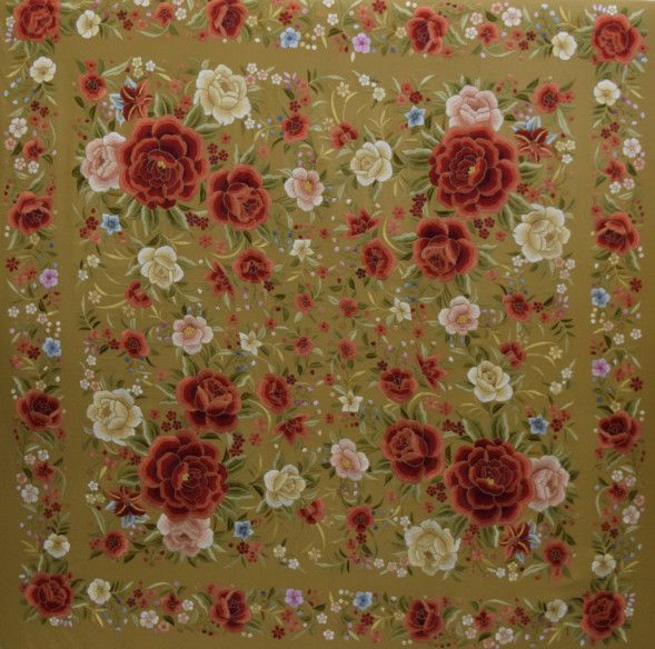 Mantón mano seda 140cm