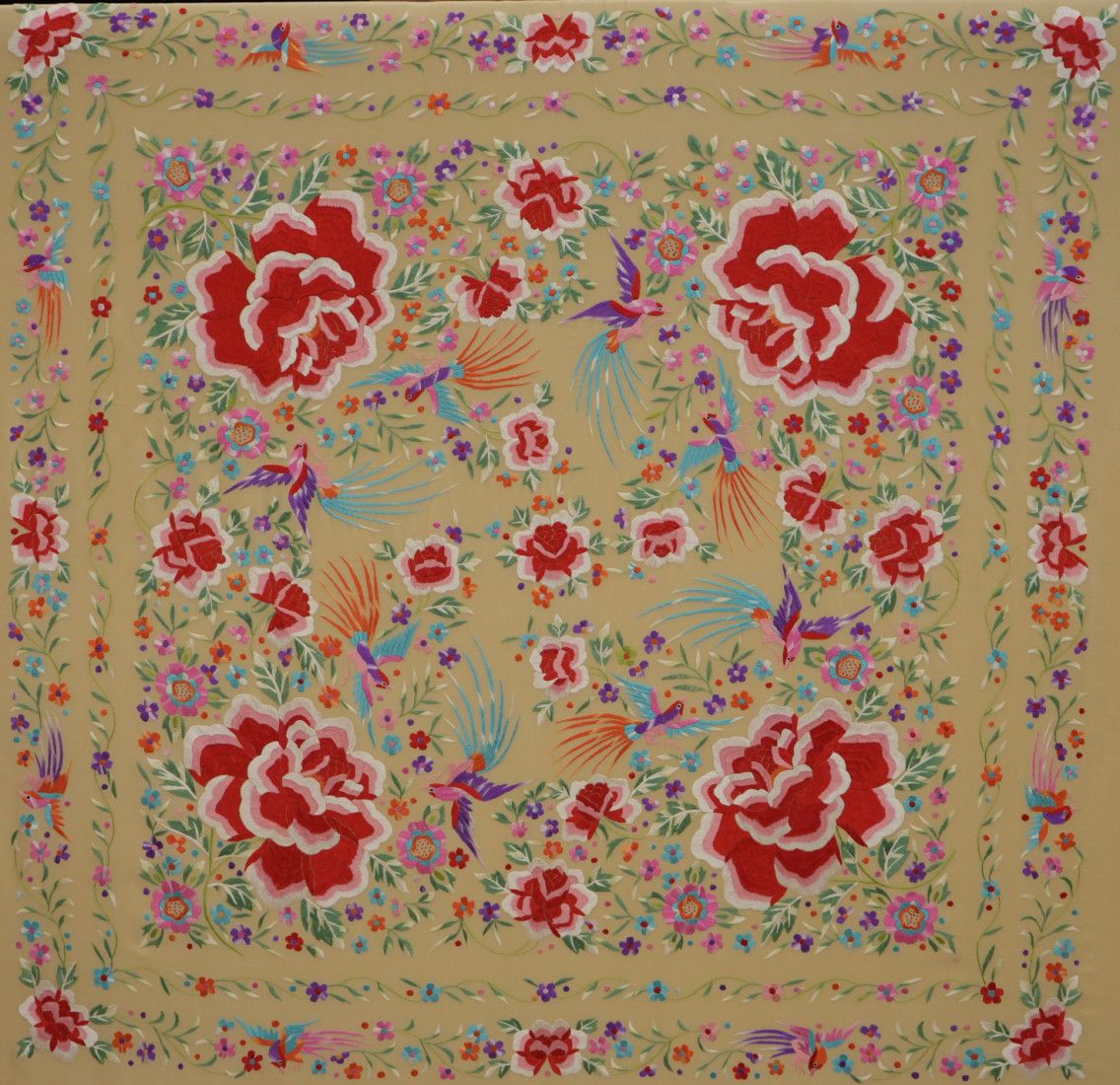 Mantón mano seda 140cm