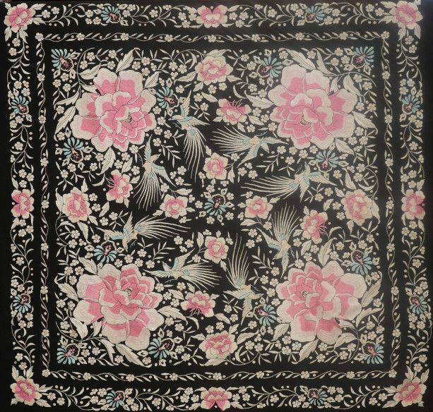Mantón mano seda 140cm