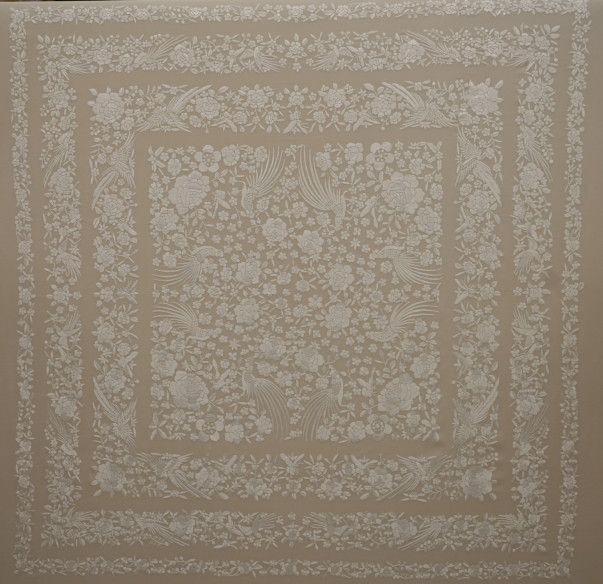 Mantón mano seda 135cm