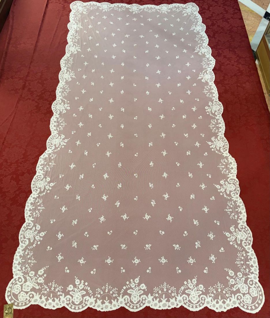 Manto novia mano seda 150*320