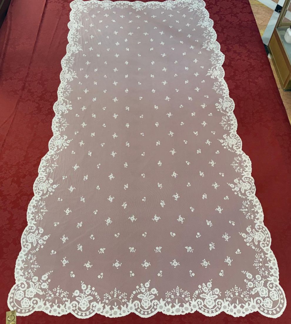 Manto novia mano seda 150*320