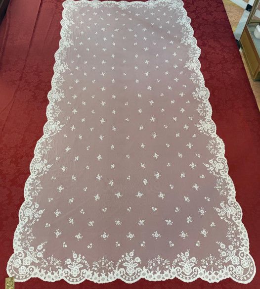 Manto novia mano seda 150*320