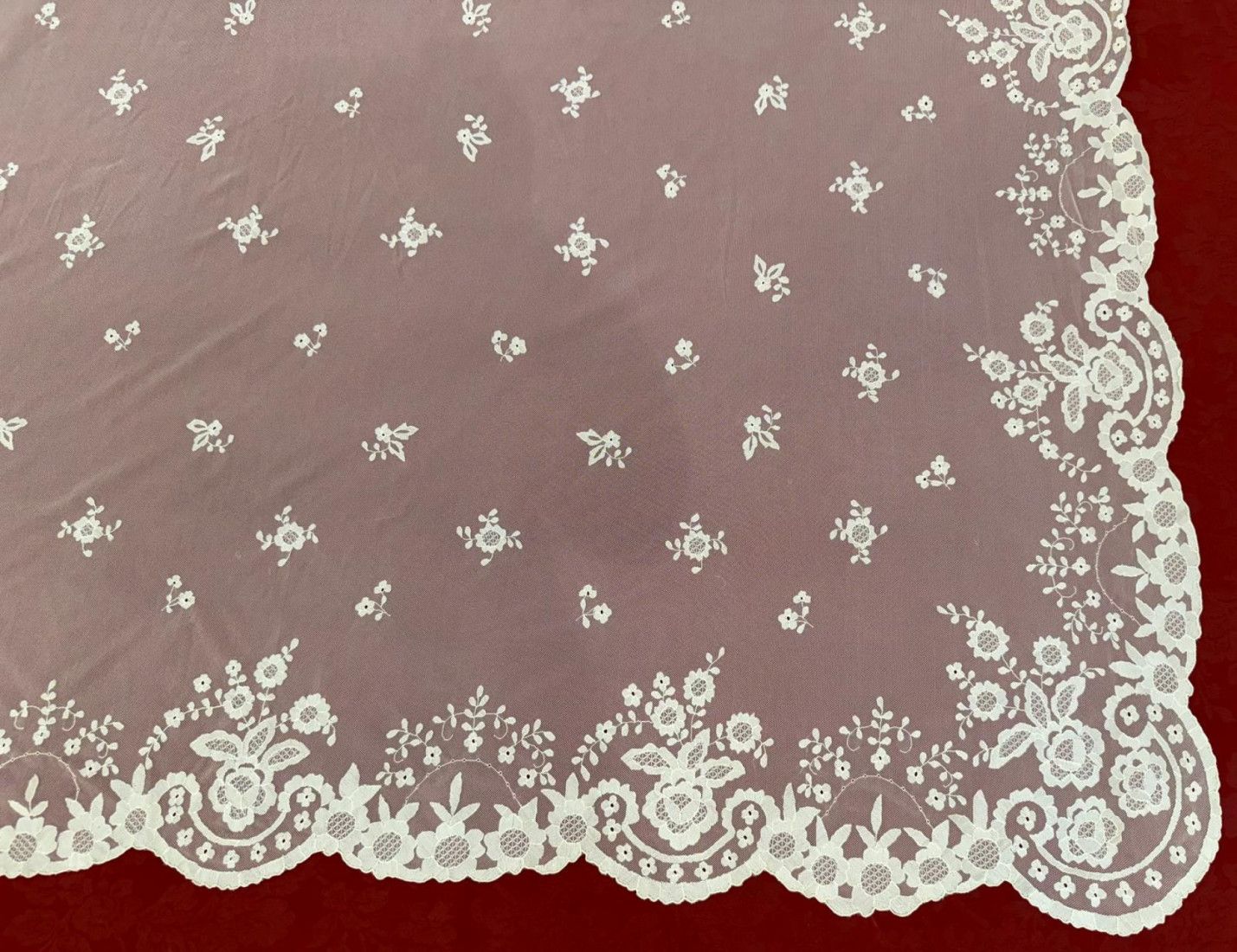 Manto novia mano seda 150*320
