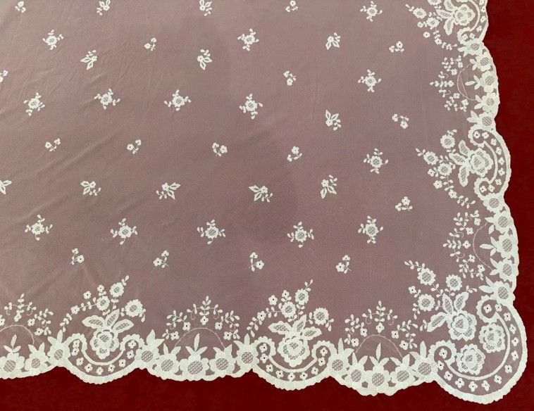 Manto novia mano seda 150*320