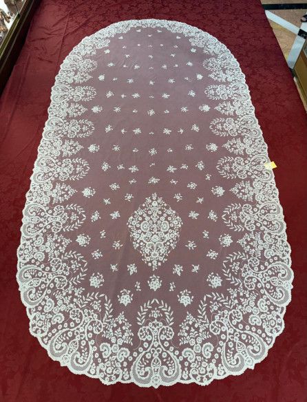 Manto novia mano seda 180*300