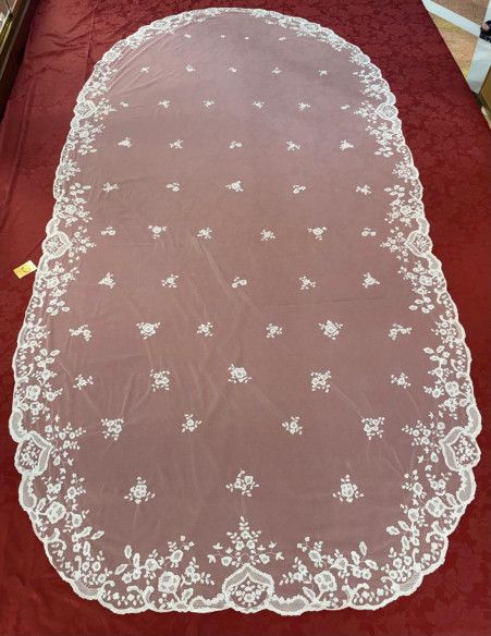 Manto novia mano seda 180*350