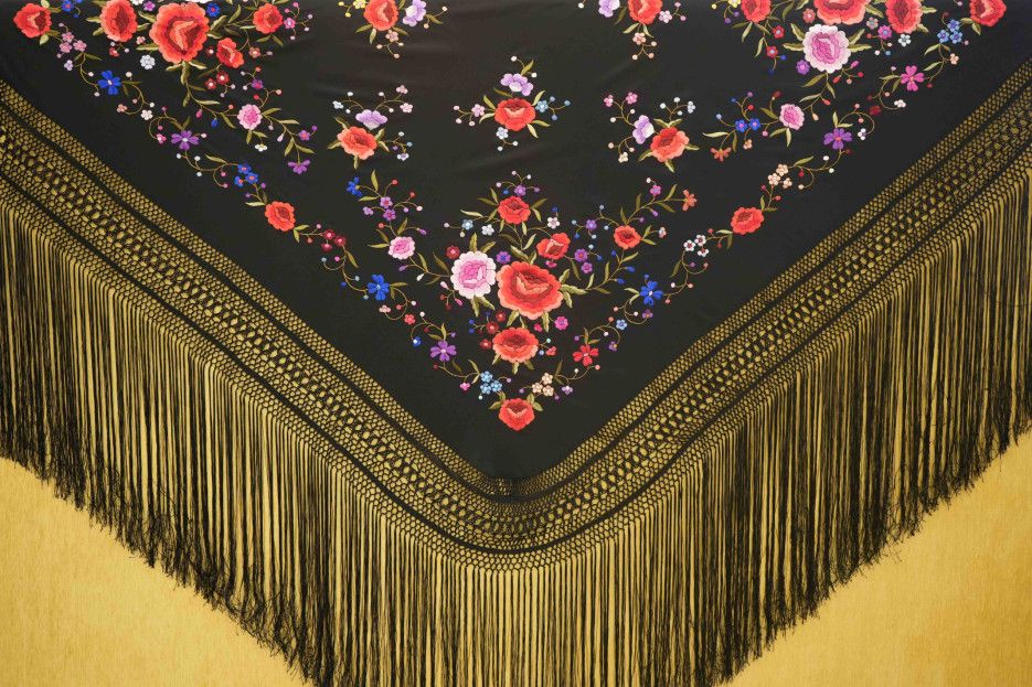 Mantón mano seda 140cm