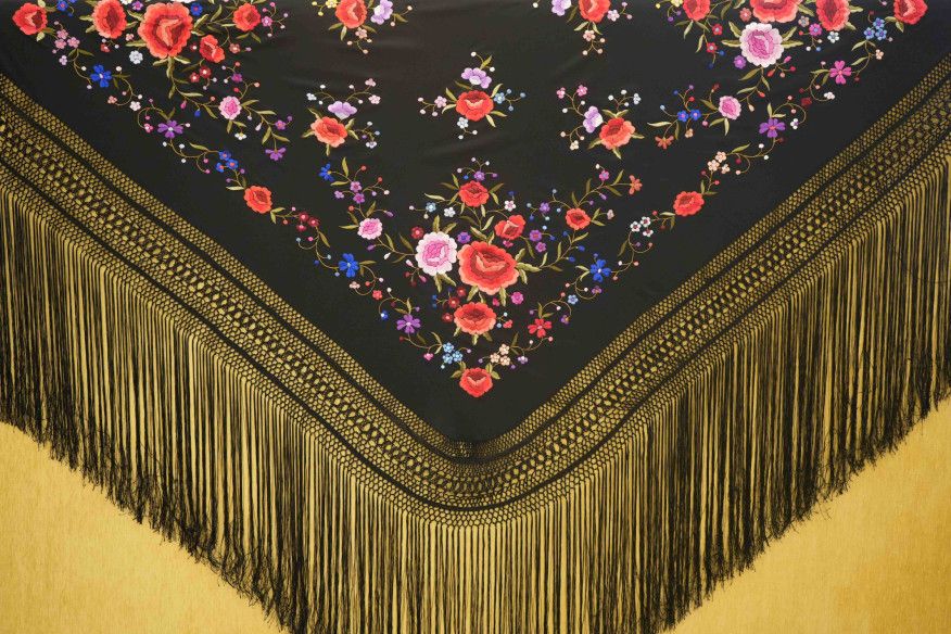 Mantón mano seda 140cm