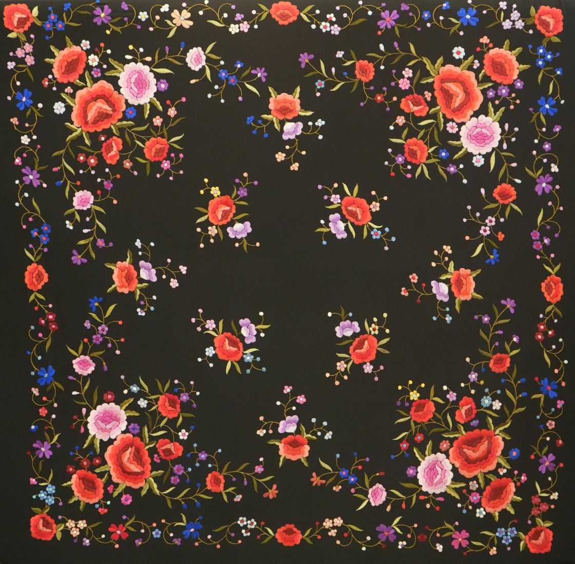Mantón mano seda 140cm