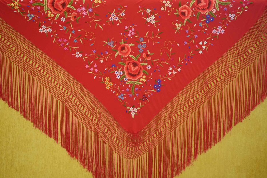 Mantón mano seda 140cm
