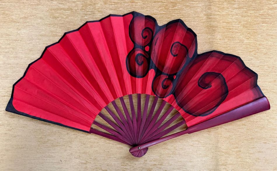 Abanico espiral rojo