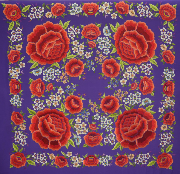 Mantón mano seda 140cm