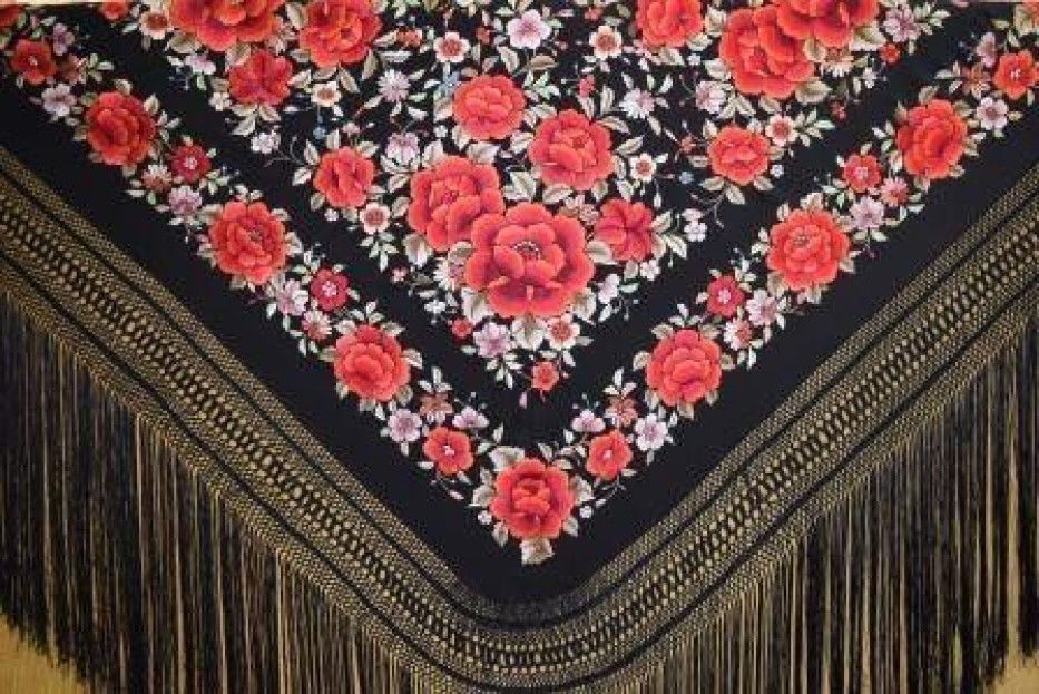 Mantón mano seda 140cm
