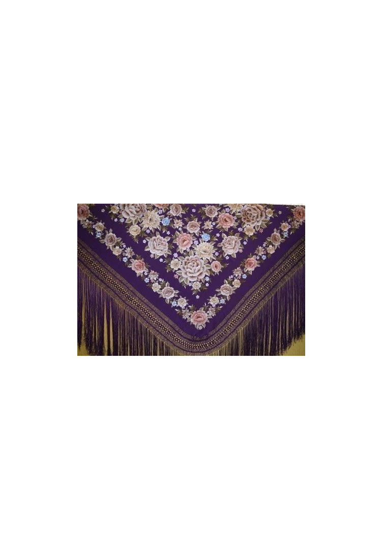 Mantón mano seda 135cm