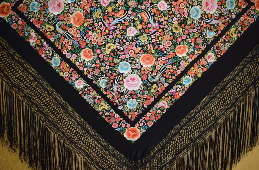 Mantón mano seda 140cm