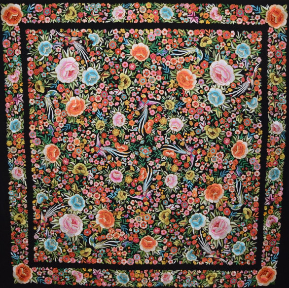 Mantón mano seda 140cm