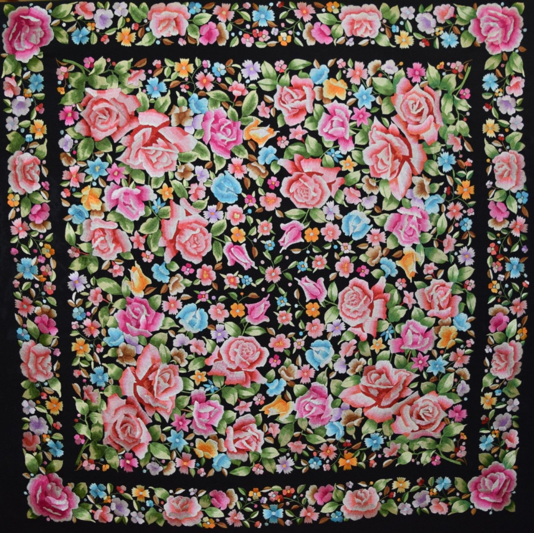 Mantón mano seda 145cm