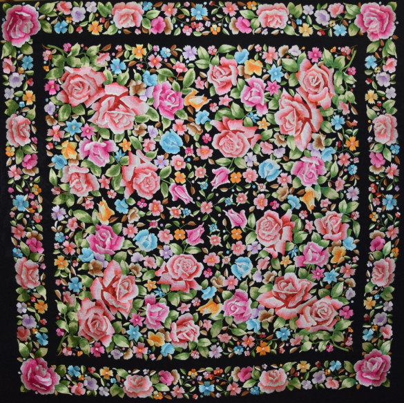 Mantón mano seda 145cm