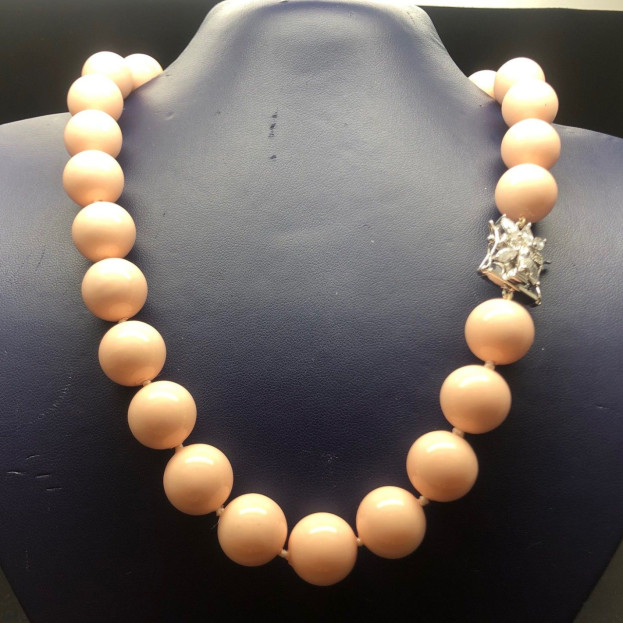 Collar perlas piel de ángel 45cm 14mm