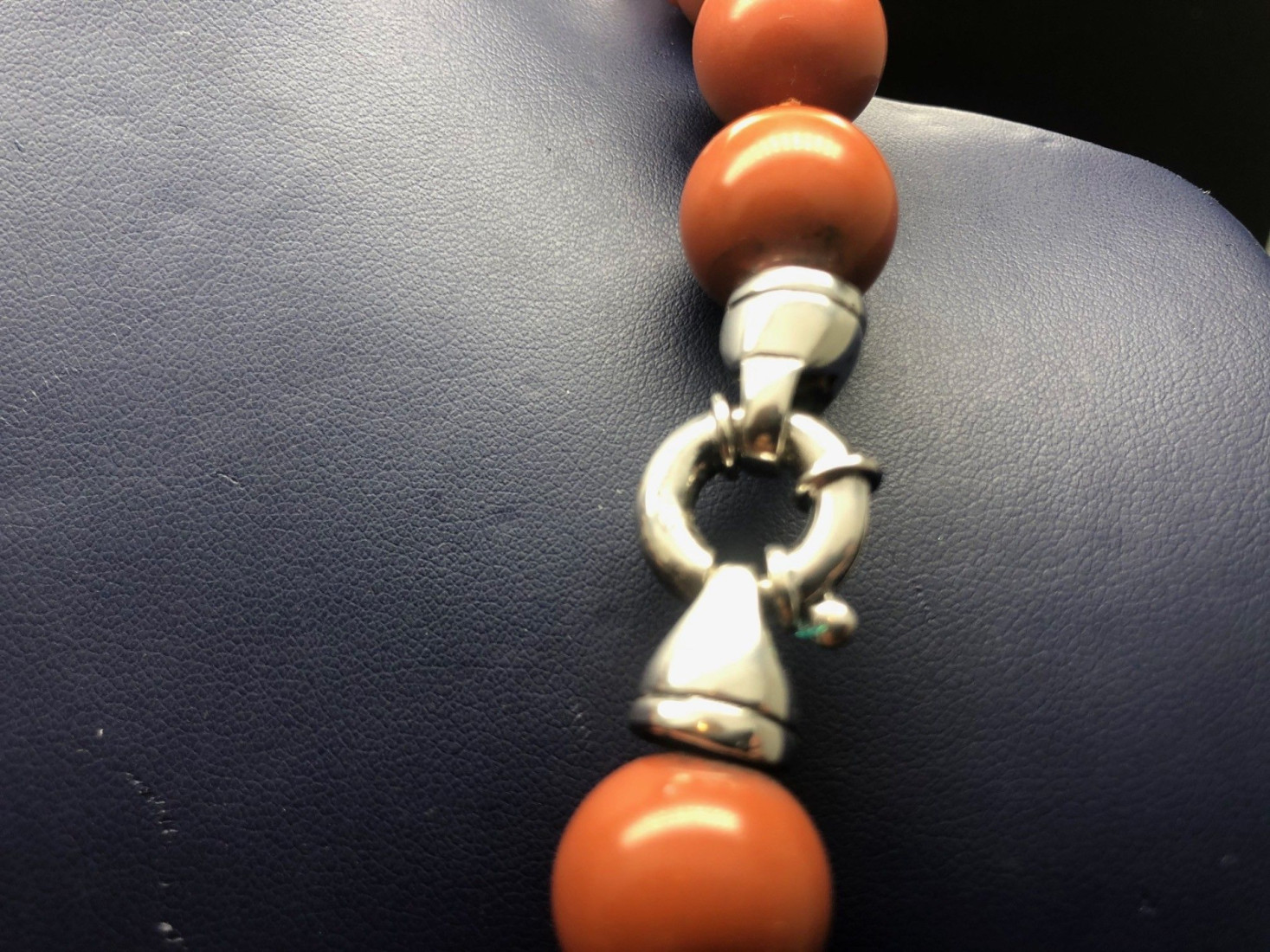 Collar perla coral 45cm 16mm
