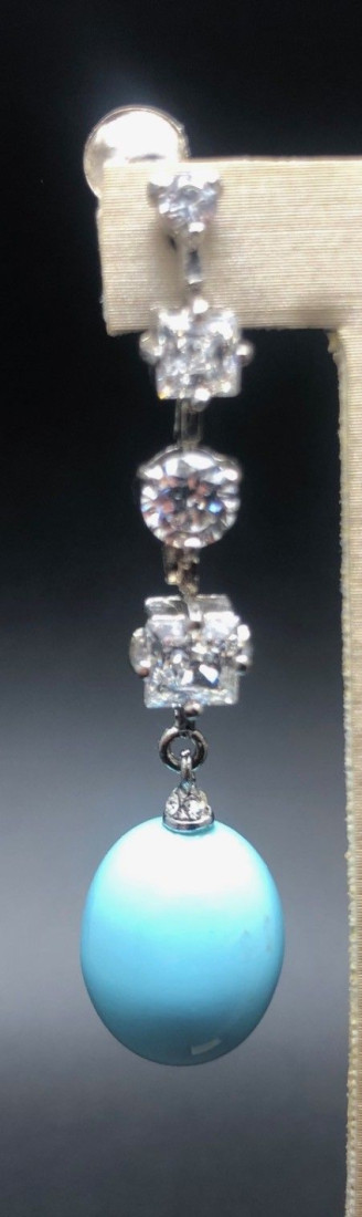 Pendiente turquesa plata