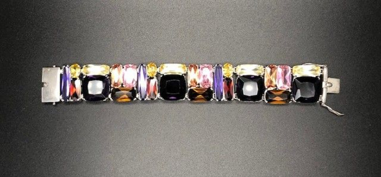 Pulsera cristal colores rodio