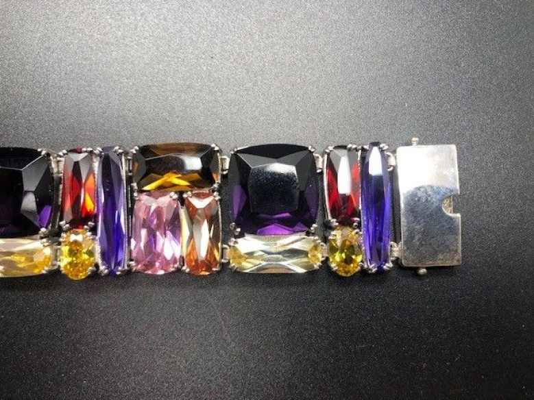 Pulsera cristal colores rodio