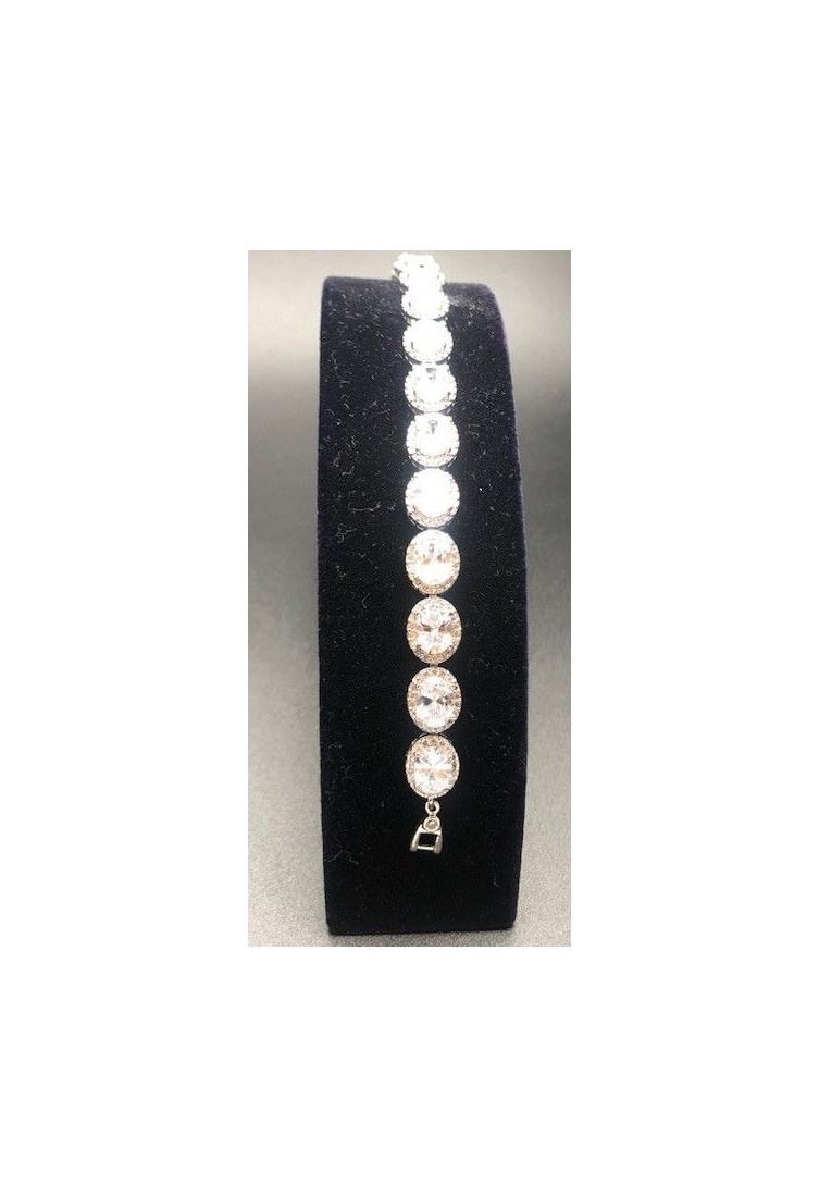 Pulsera cristal colores con circonitas rodio