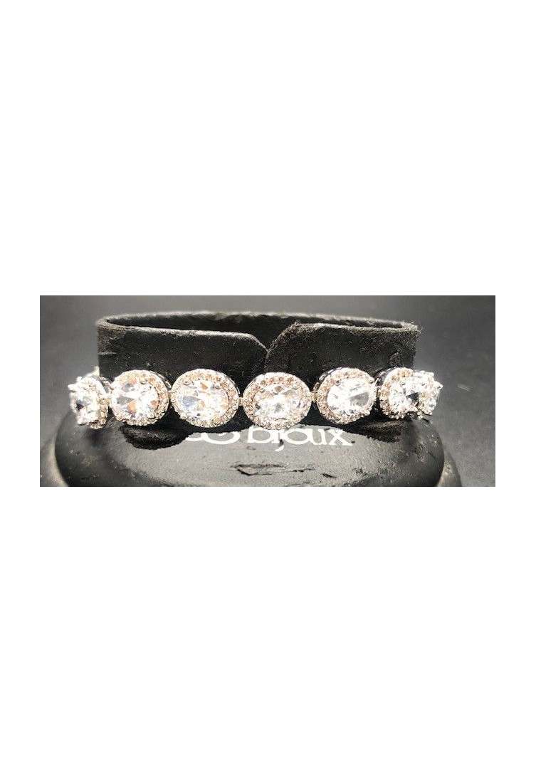 Pulsera cristal colores con circonitas rodio