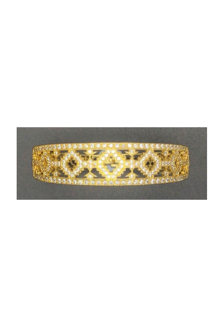 Pulsera rígida chapada con circonitas