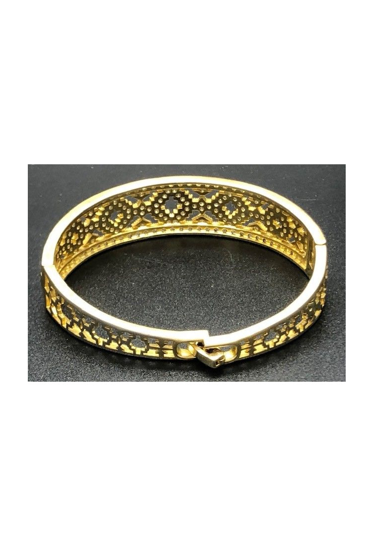 Pulsera rígida chapada con circonitas