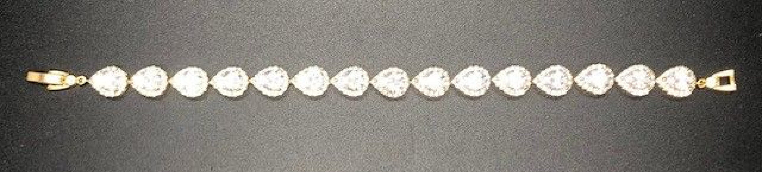 Pulsera dorada cristal y circonitas