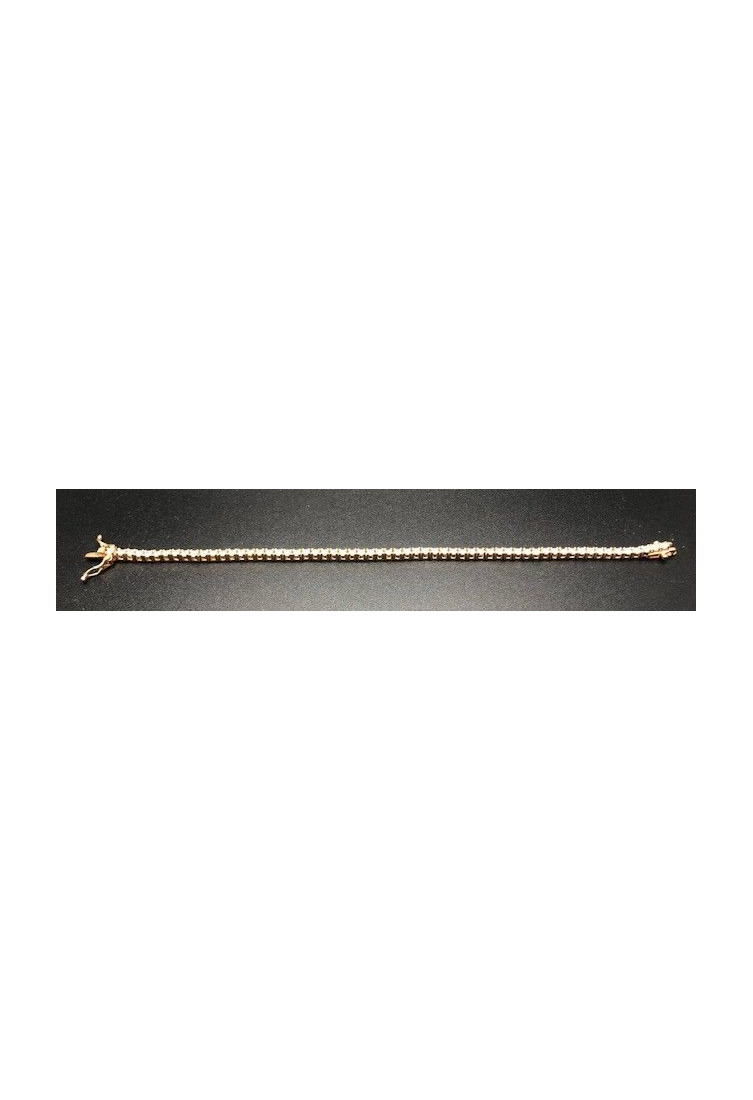 Pulsera fina dorada con circonitas redondas