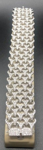 Pulsera ancha plata circonitas