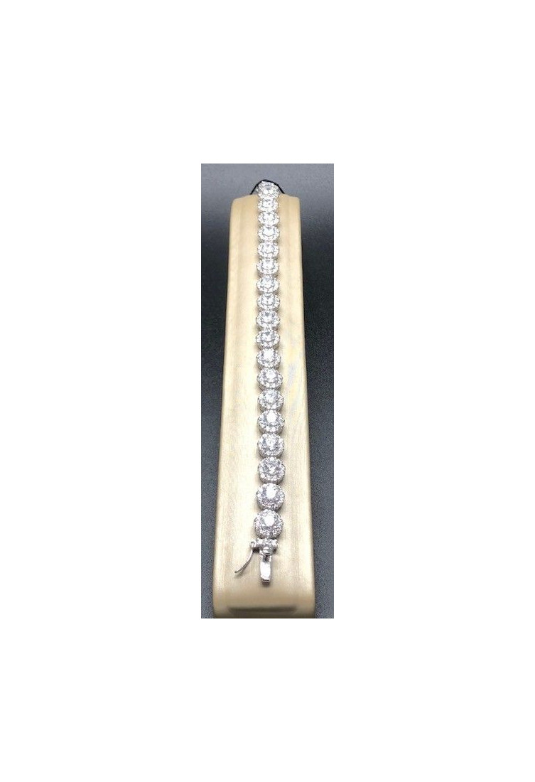Pulsera plata 20 chatones
